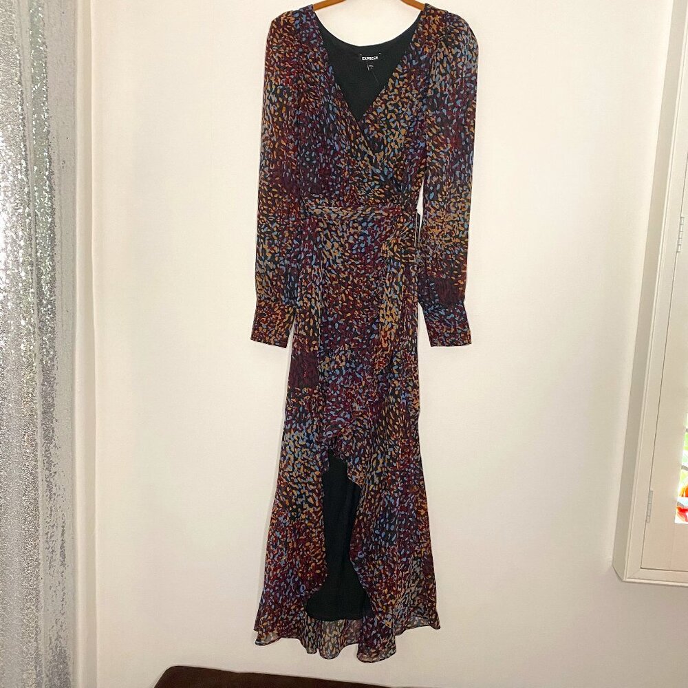 Express Ruffle Hi-Low Maxi Dress Size SMALL NEW WITH TAGS